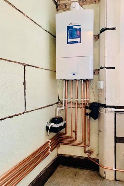 Tidy and professionally fitted pipework